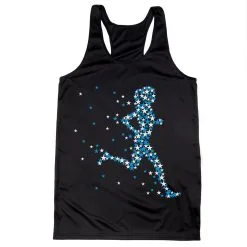 Women's Racerback Performance Tank Top - Patriotic Runner Girl -goneforarun Sales 2023 tr 47525 BLACK MAIN