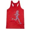 Women's Racerback Performance Tank Top - Patriotic Runner Girl