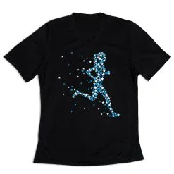 Women's Short Sleeve Tech Tee - Patriotic Runner Girl -goneforarun Sales 2023 tr 47526 BLACK MAIN