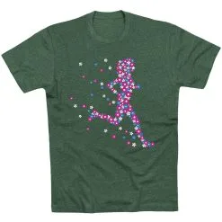 Running Short Sleeve T-Shirt - Summer Runner Girl -goneforarun Sales 2023 tr 47532 FORESTGREEN MAIN