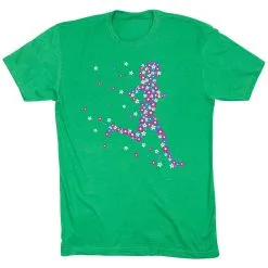 Running Short Sleeve T-Shirt - Summer Runner Girl -goneforarun Sales 2023 tr 47532 GREEN MAIN
