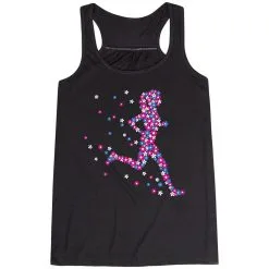 Flowy Racerback Tank Top - Summer Runner Girl -goneforarun Sales 2023 tr 47533 BLACK MAIN