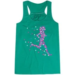 Flowy Racerback Tank Top - Summer Runner Girl -goneforarun Sales 2023 tr 47533 GREEN MAIN