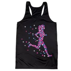 Women's Racerback Performance Tank Top - Summer Runner Girl -goneforarun Sales 2023 tr 47535 BLACK MAIN