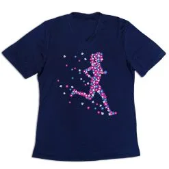 Women's Short Sleeve Tech Tee - Summer Runner Girl -goneforarun Sales 2023 tr 47536 NAVY MAIN