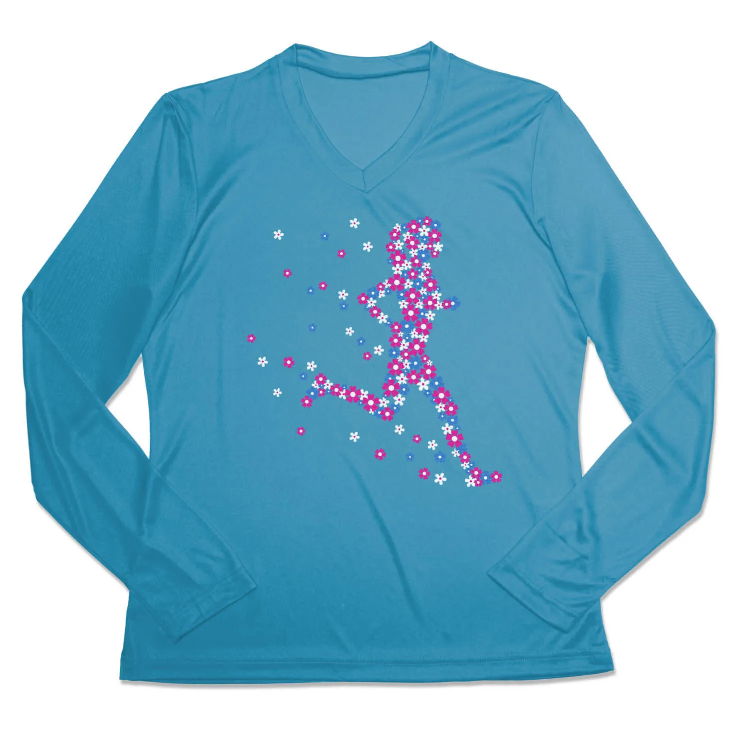 Women's Long Sleeve Tech Tee - Summer Runner Girl 7 Women's Long Sleeve Tech Tee - Summer Runner Girl - Image 5