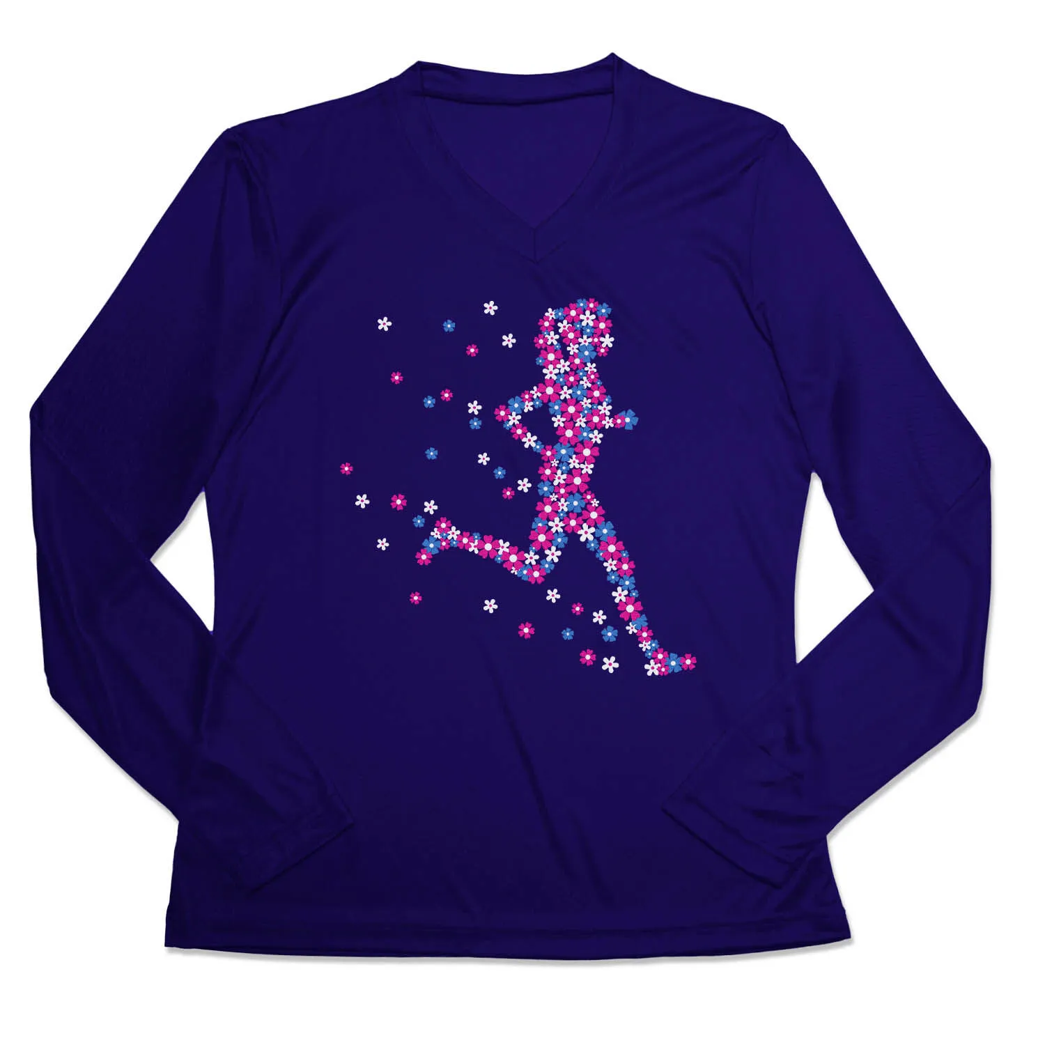 Women's Long Sleeve Tech Tee - Summer Runner Girl 3 Women's Long Sleeve Tech Tee - Summer Runner Girl