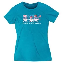 Women's Everyday Runners Tee - Runnin' With My Patriotic Gnomies -goneforarun Sales 2023 tr 47551 TEAL MAIN