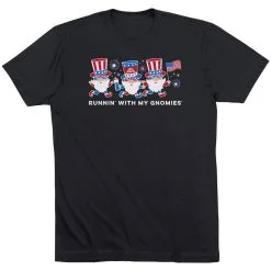 Running Short Sleeve T-Shirt - Runnin' With My Patriotic Gnomies -goneforarun Sales 2023 tr 47552 BLACK MAIN