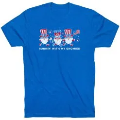Running Short Sleeve T-Shirt - Runnin' With My Patriotic Gnomies -goneforarun Sales 2023 tr 47552 ROYAL MAIN