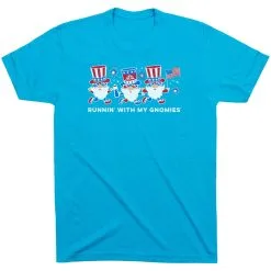 Running Short Sleeve T-Shirt - Runnin' With My Patriotic Gnomies -goneforarun Sales 2023 tr 47552 TURQUOISE MAIN