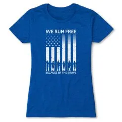 Women's Everyday Runners Tee - Because Of The Brave -goneforarun Sales 2023 tr 47587 ROYAL MAIN