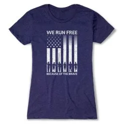 Women's Everyday Runners Tee - Because Of The Brave -goneforarun Sales 2023 tr 47587 STORMINDIGO MAIN