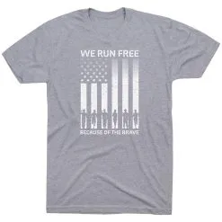 Running Short Sleeve T-Shirt - Because Of The Brave -goneforarun Sales 2023 tr 47588 GRAY MAIN