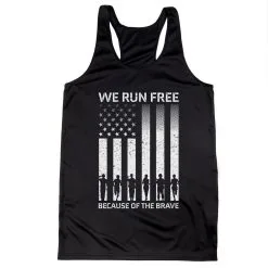 Women's Racerback Performance Tank Top - Because Of The Brave -goneforarun Sales 2023 tr 47591 BLACK MAIN