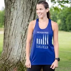 Women's Racerback Performance Tank Top - Because Of The Brave -goneforarun Sales 2023 tr 47591 ROYAL FEMALE