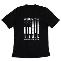 Women's Short Sleeve Tech Tee - Because Of The Brave -goneforarun Sales 2023 tr 47592 BLACK MAIN