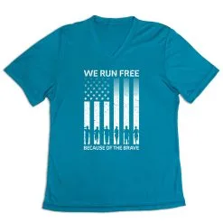 Women's Short Sleeve Tech Tee - Because Of The Brave -goneforarun Sales 2023 tr 47592 LIGHTBLUE MAIN