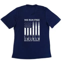 Women's Short Sleeve Tech Tee - Because Of The Brave -goneforarun Sales 2023 tr 47592 NAVY MAIN