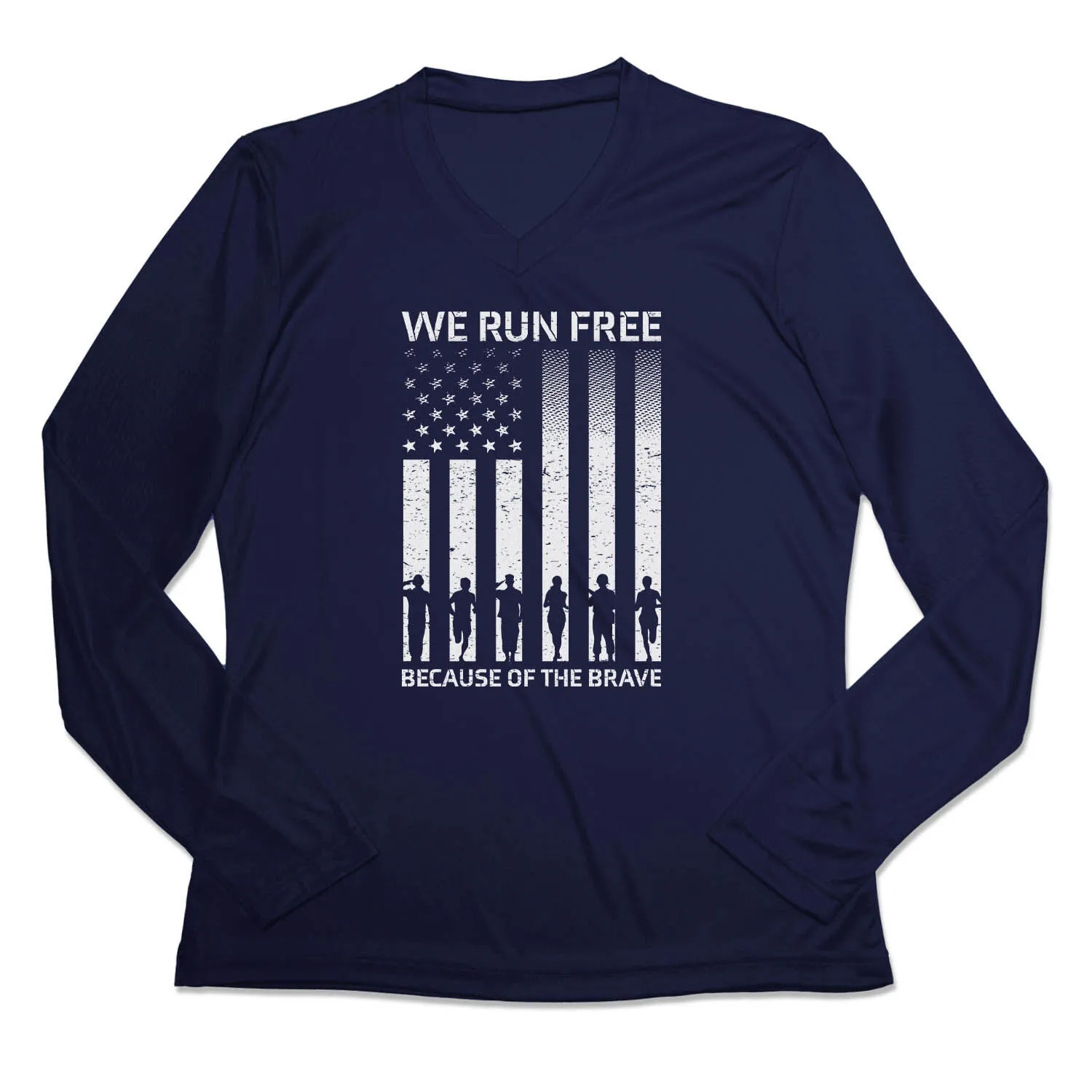 Women's Long Sleeve Tech Tee - Because Of The Brave 8 Women's Long Sleeve Tech Tee - Because Of The Brave - Image 6