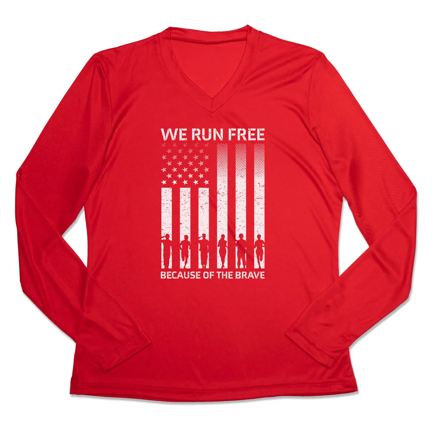 Women's Long Sleeve Tech Tee - Because Of The Brave 9 Women's Long Sleeve Tech Tee - Because Of The Brave - Image 7