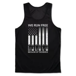 Men's Running Performance Tank Top - Because Of The Brave