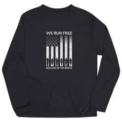 Men's Running Long Sleeve Performance Tee - Because Of The Brave