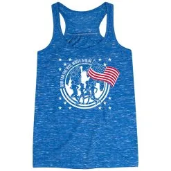 Flowy Racerback Tank Top - Run For The Red, White & Blue