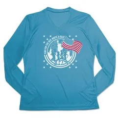 Women's Long Sleeve Tech Tee - Run For The Red, White & Blue -goneforarun Sales 2023 tr 47605 CAROLINA MAIN