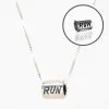 Sterling Silver Bead Necklace - Run -goneforarun Sales 2023 tr 47613