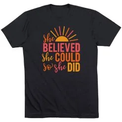 Short Sleeve T-Shirt - She Believed 14 Short Sleeve T-Shirt - She Believed -goneforarun Sales 2023 tr 47647 BLACK MAIN
