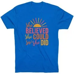Short Sleeve T-Shirt - She Believed 17 Short Sleeve T-Shirt - She Believed -goneforarun Sales 2023 tr 47647 ROYAL MAIN