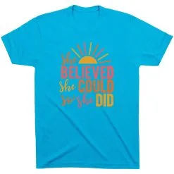 Short Sleeve T-Shirt - She Believed 18 Short Sleeve T-Shirt - She Believed -goneforarun Sales 2023 tr 47647 TURQUOISE MAIN