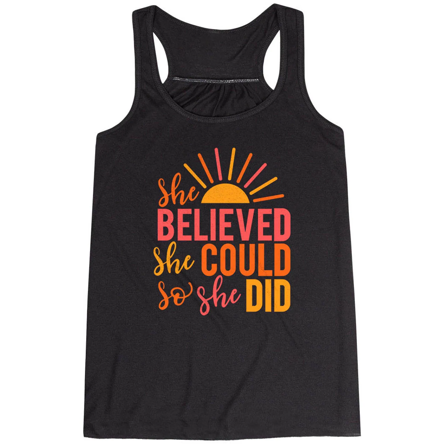 Flowy Racerback Tank Top - She Believed 7 Flowy Racerback Tank Top - She Believed - Image 5