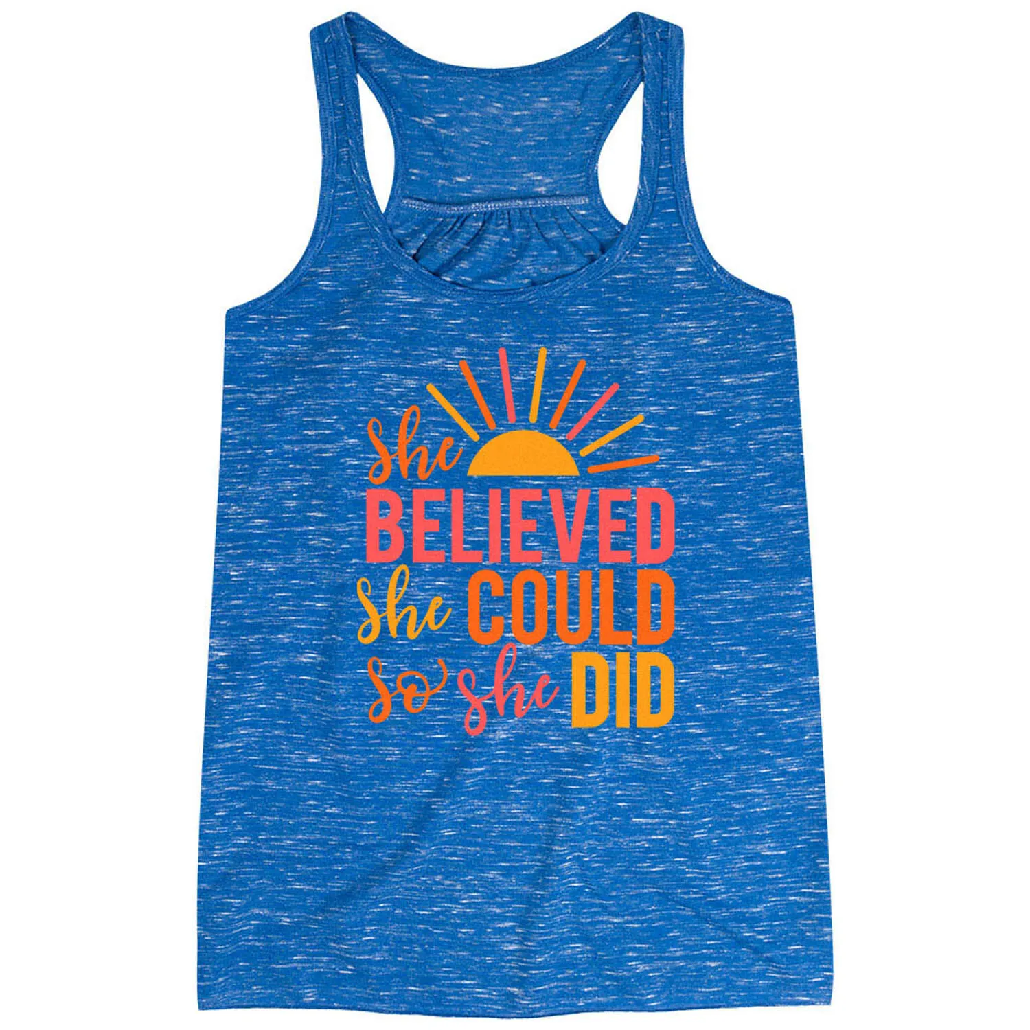 Flowy Racerback Tank Top - She Believed 8 Flowy Racerback Tank Top - She Believed - Image 6