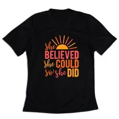 Women's Short Sleeve Tech Tee - She Believed 11 Women's Short Sleeve Tech Tee - She Believed -goneforarun Sales 2023 tr 47651 BLACK MAIN