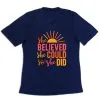 Women's Short Sleeve Tech Tee - She Believed -goneforarun Sales 2023 tr 47651 NAVY MAIN