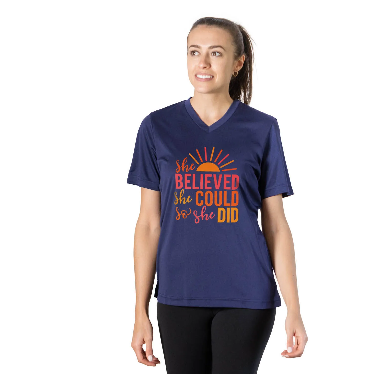 Women's Short Sleeve Tech Tee - She Believed 4 Women's Short Sleeve Tech Tee - She Believed - Image 2