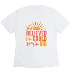 Women's Short Sleeve Tech Tee - She Believed 13 Women's Short Sleeve Tech Tee - She Believed -goneforarun Sales 2023 tr 47651 WHITE MAIN