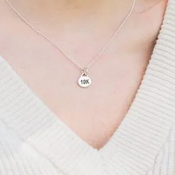 Sterling Silver 10K Oval Necklace -goneforarun Sales 2023 tr rj10kneck MODEL